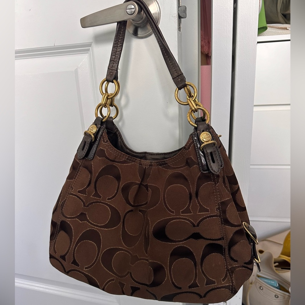 Vintage coach signature monogram purse/handbag